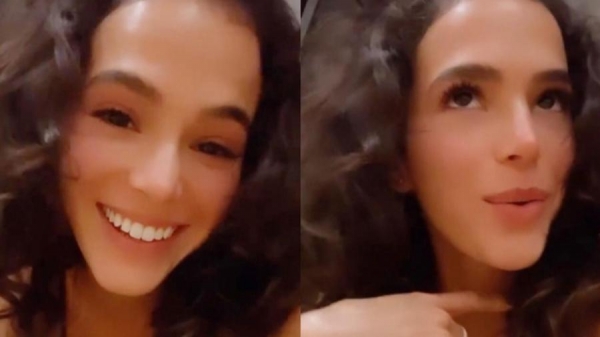 Bruna Marquezine exibe cabelo ondulado na transição capilar