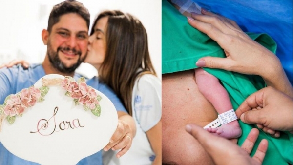 Fofura! Nasce Sara, filha do sertanejo Jorge e sua esposa, Rachel Boscatti