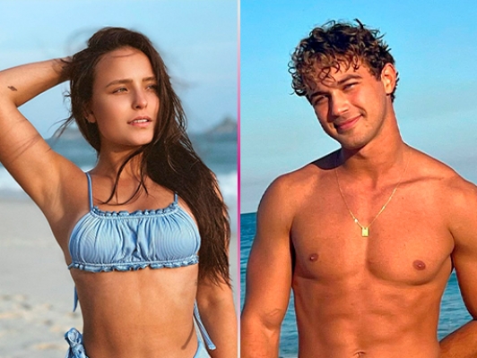 Larissa Manoela assume namoro com André Luiz Frambach em foto romântica: 'Veio aí'