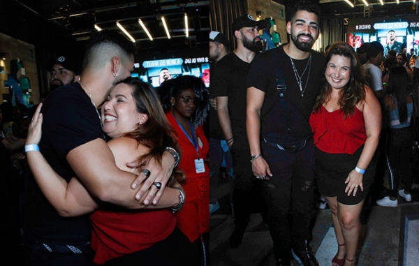 Mariana Xavier, a Jenifer do clipe, curte show de Dilsinho no Rio