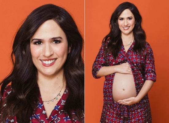 Tatá Werneck posa com barriga de grávida à mostra para ensaio