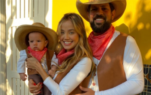 Filho de Biah Rodrigues e Sorocaba faz mesversário de cowboy